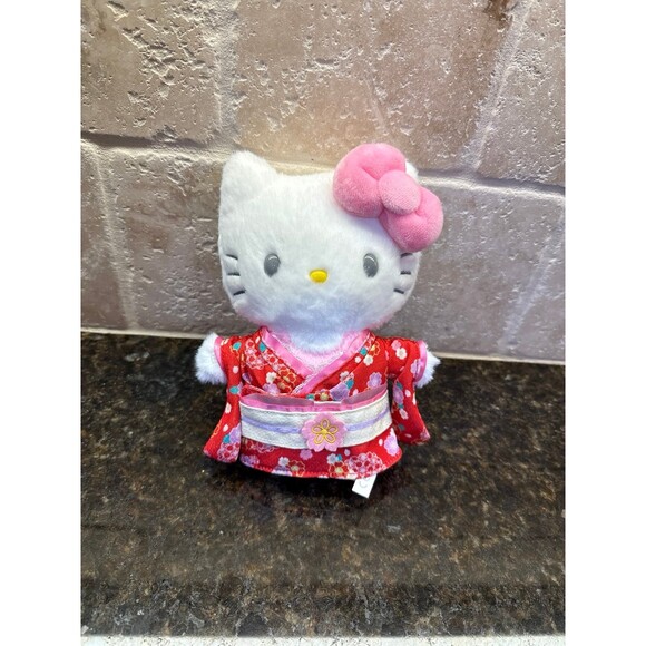 Sanrio Hello Kitty Sakura Kimono Plush 8” NEW - Picture 1 of 4